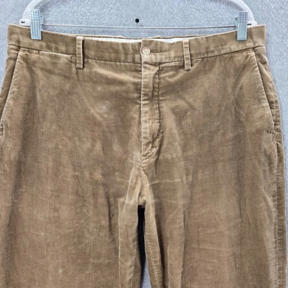 Polo Ralph Lauren Men Pants 36x28 Brown Corduroy Chino Straight‎ Stretch Classic